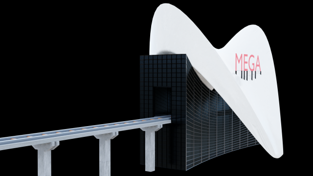 mega metro station 3D Модель .c4d .max .obj .3ds .fbx .stl .blend 