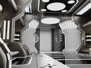 sci fi corridor 3D Model