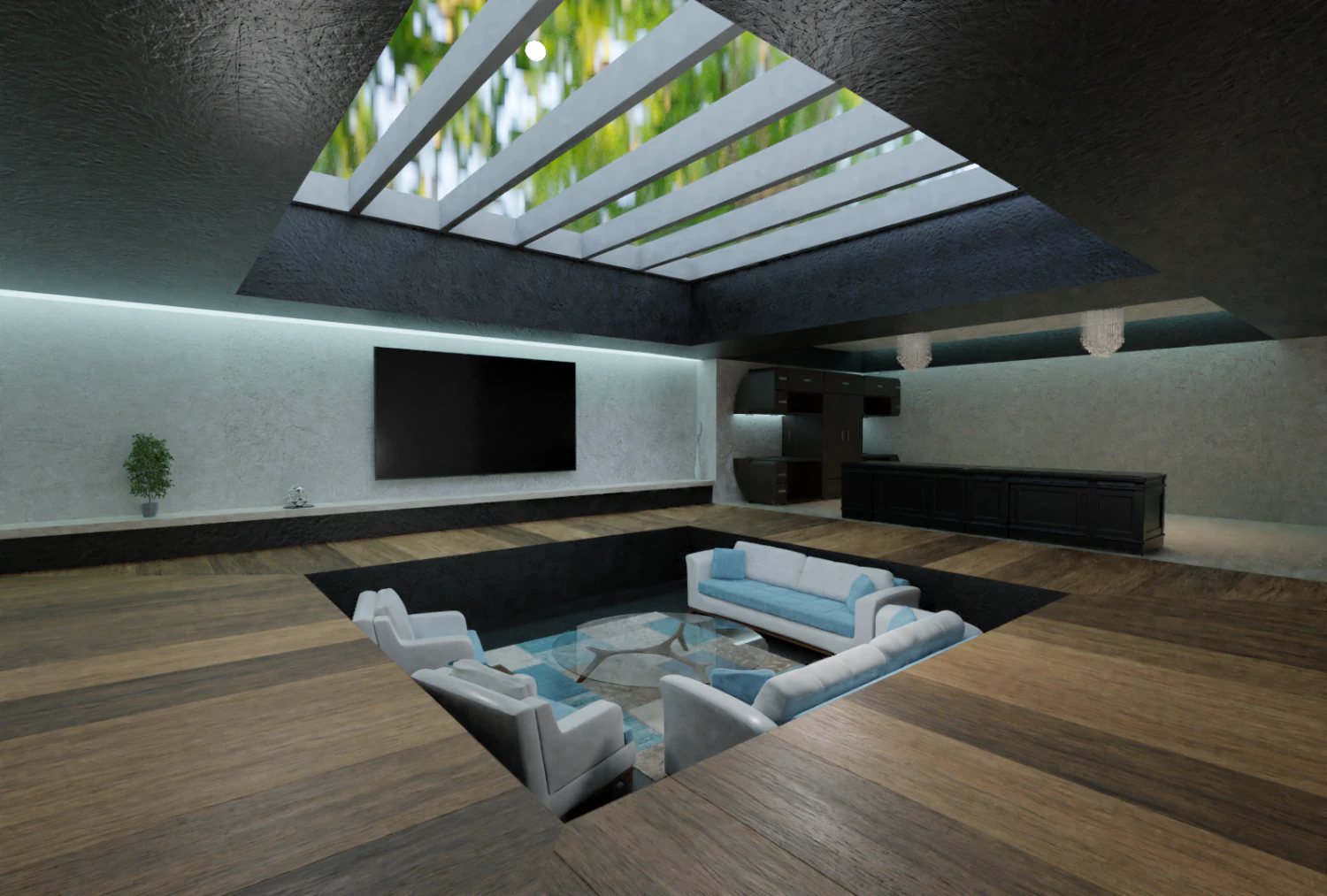 sitting-room interior design 3D Model .c4d .max .obj .3ds .fbx .stl .blend