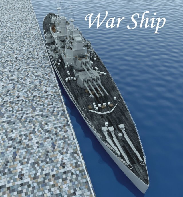 hms prince of wales warship 3D 模型 .c4d .max .obj .3ds .fbx .stl .blend 