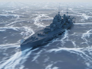 hms prince of wales warship 3D 模型