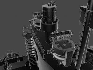 एचएमएस प्रिंस ऑफ वेल्स युद्धपोत 3D मॉडल