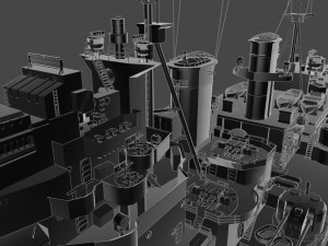 hms prince of wales warship 3D 模型