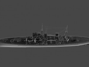 hms prince of wales warship 3D 模型