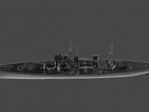 एचएमएस प्रिंस ऑफ वेल्स युद्धपोत 3D मॉडल