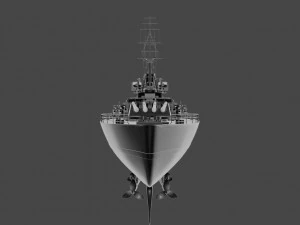 एचएमएस प्रिंस ऑफ वेल्स युद्धपोत 3D मॉडल