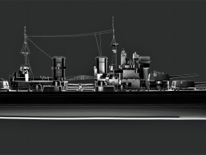 hms prince of wales warship 3D 模型