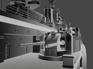 एचएमएस प्रिंस ऑफ वेल्स युद्धपोत 3D मॉडल