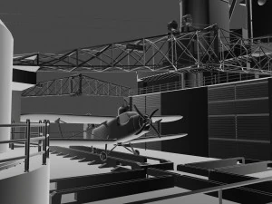 एचएमएस प्रिंस ऑफ वेल्स युद्धपोत 3D मॉडल