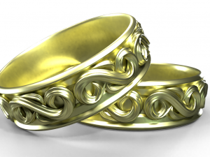 gold ring 3D Модель
