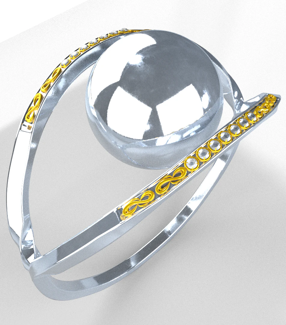 anello d'argento Modello 3D .c4d .max .obj .3ds .fbx .stl .blend 
