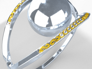 silver ring Model 3D