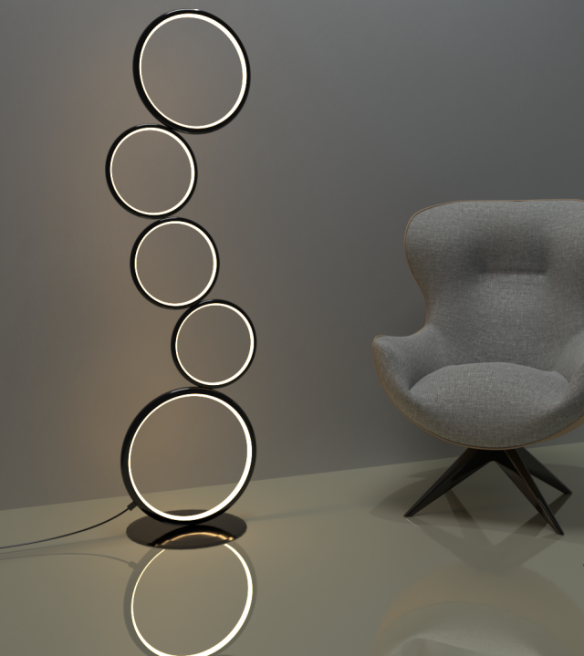 floor lamp Modelo 3D .c4d .max .obj .3ds .fbx .stl .blend 