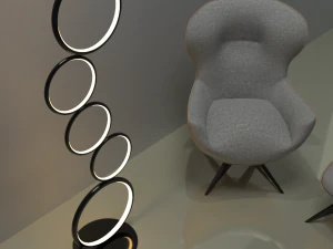 lumin&aacute;ria de ch&atilde;o Modelo 3D