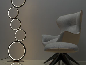 lumin&aacute;ria de ch&atilde;o Modelo 3D