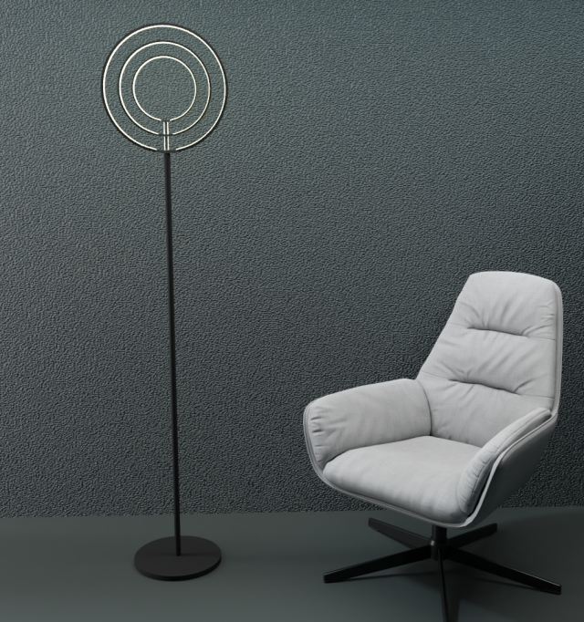 modern led floor lamp 3D Model .c4d .max .obj .3ds .fbx .stl .blend 