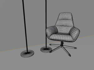 modern led floor lamp 3D Model
