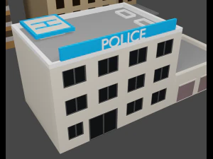 mini city low poly 3D Model