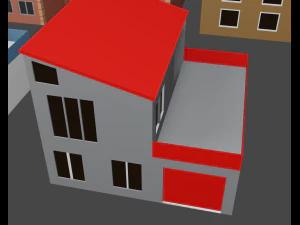 mini city low poly 3D Model