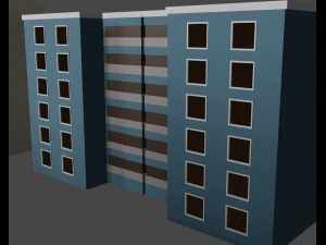 mini city low poly 3D Model