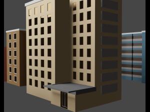 mini city low poly 3D Модель