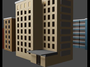 mini city low poly 3D Model