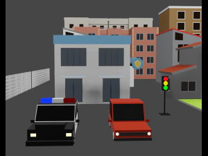 mini city low poly 3D Model