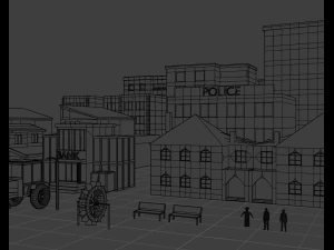 mini city low poly 3D Model