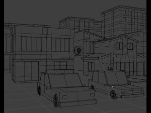 mini city low poly 3D Model