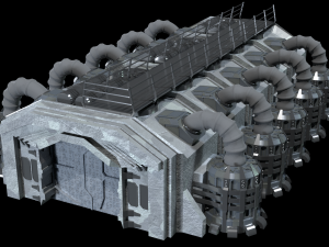 sci fi building 3D Model