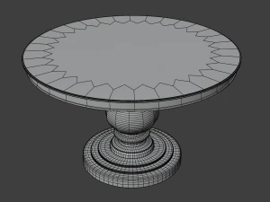 테이블 나무 3D 모델