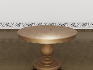 table wood Modello 3D