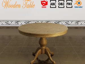 table wood 3D 模型