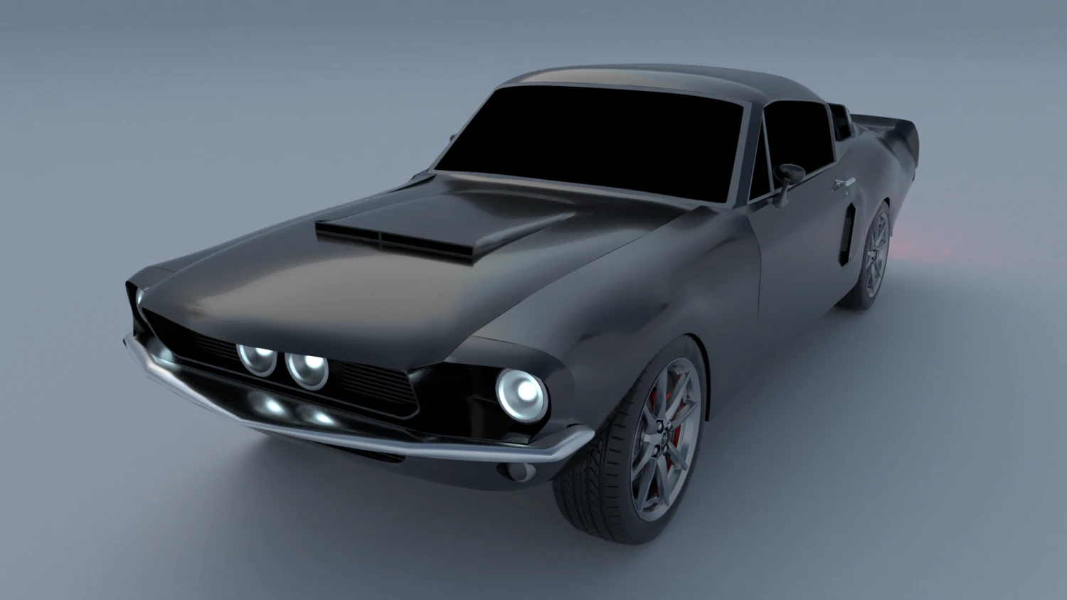 Mustang Shelby GT500 1967 year 3D Model .c4d .max .obj .3ds .fbx .stl .blend 