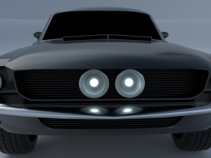 Mustang Shelby GT500 1967 year Modello 3D