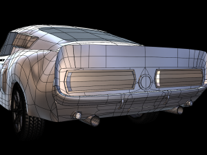 Mustang Shelby GT500 1967 year Modello 3D