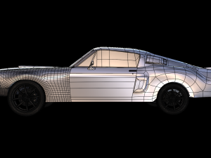 Mustang Shelby GT500 1967 year Modello 3D