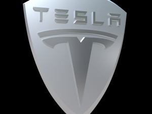 Tesla emblem Modelo 3D
