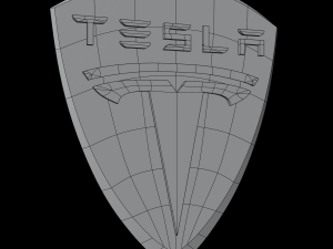 Tesla emblem Modelo 3D