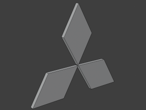 Mitsubishi emblem 3D Model