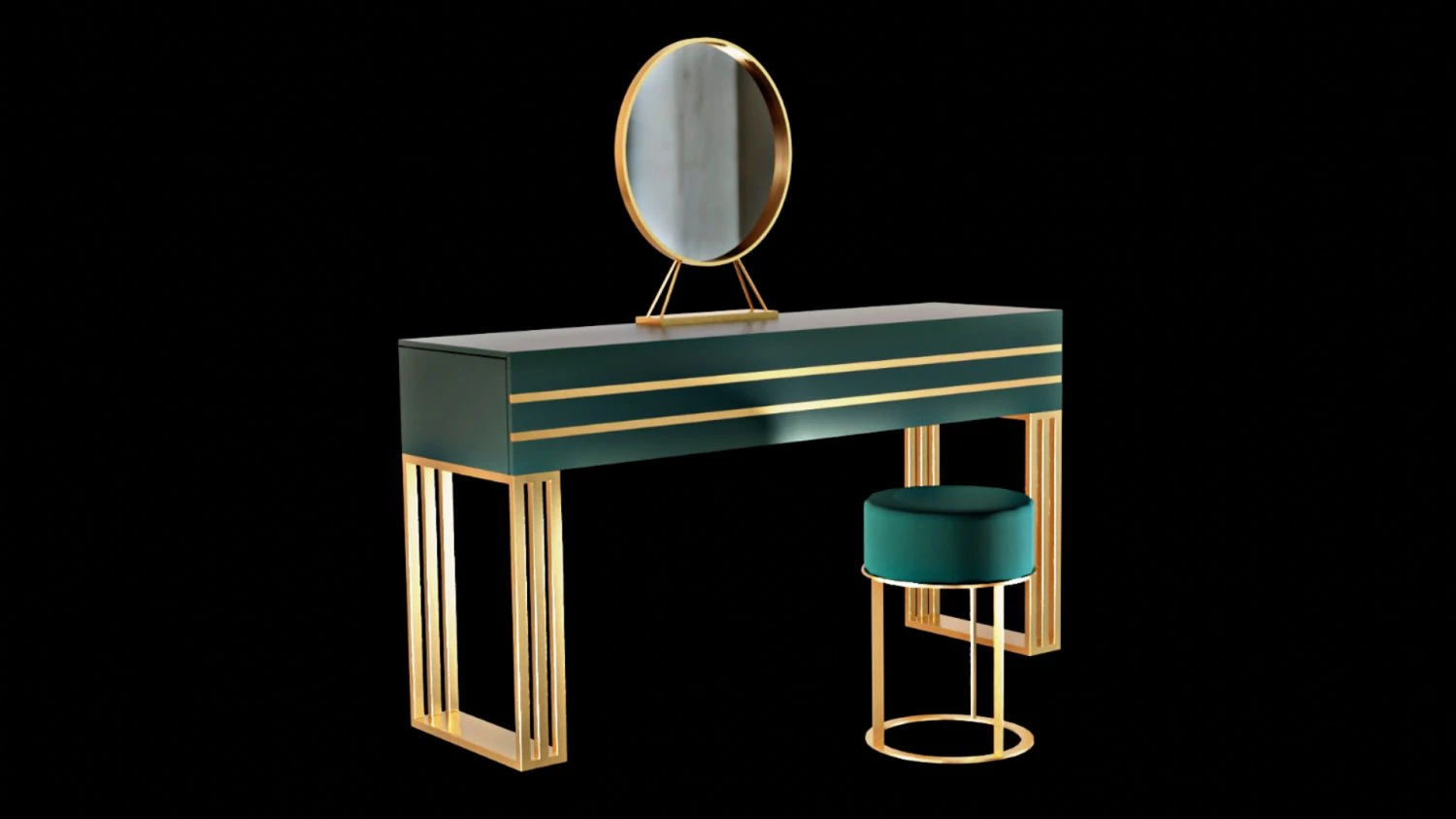 Розкішний стіл 3D Модель .c4d .max .obj .3ds .fbx .stl .blend 