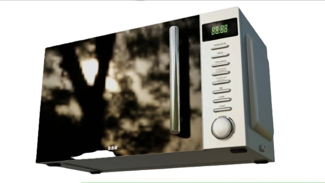 Microwave oven 3D Model .c4d .max .obj .3ds .fbx .stl .blend
