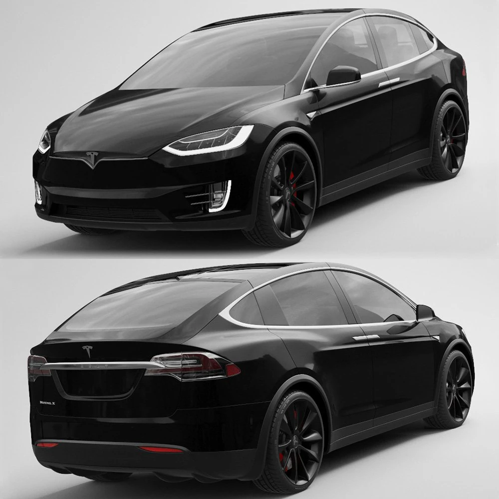 Tesla Model X 3D Model .c4d .max .obj .3ds .fbx .stl .blend 
