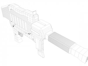 futuristic - laser launch 3D Model