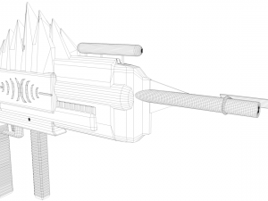 futuristic - acid launcher 3D Model