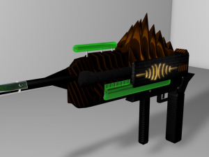 futuristic - acid launcher 3D Model