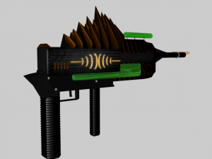 futuristic - acid launcher 3D Model
