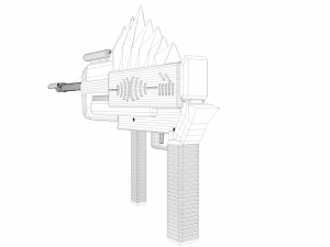 futuristic - acid launcher 3D Model