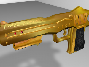 golden with ruby 3Dモデル