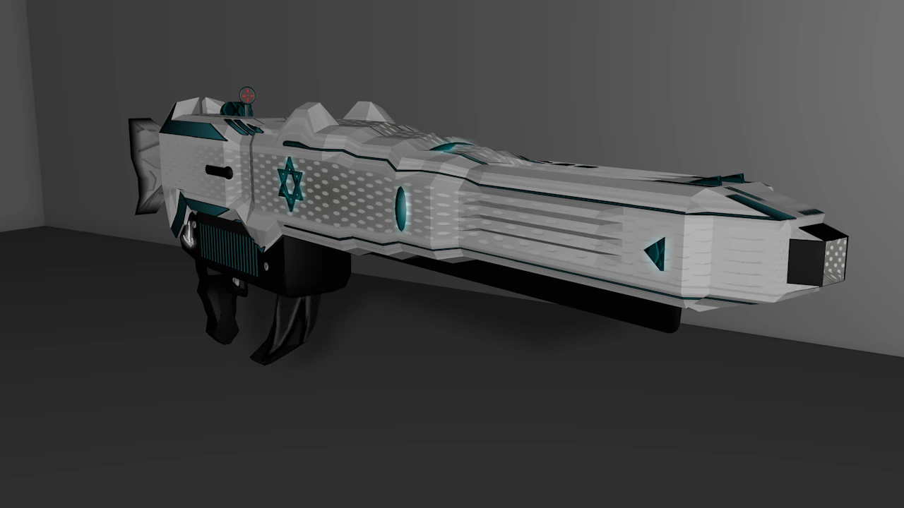 futuristic - laser bazooka 3D Model .c4d .max .obj .3ds .fbx .stl .blend 